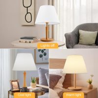 Small White Lamp Shade for Table Lamps, 6" Top x 10" Bottom x 7" High Lamp Shade, White Modern Fabric Lampshade, Replaceable Spider Fitter Home Decor Shade - Image 4