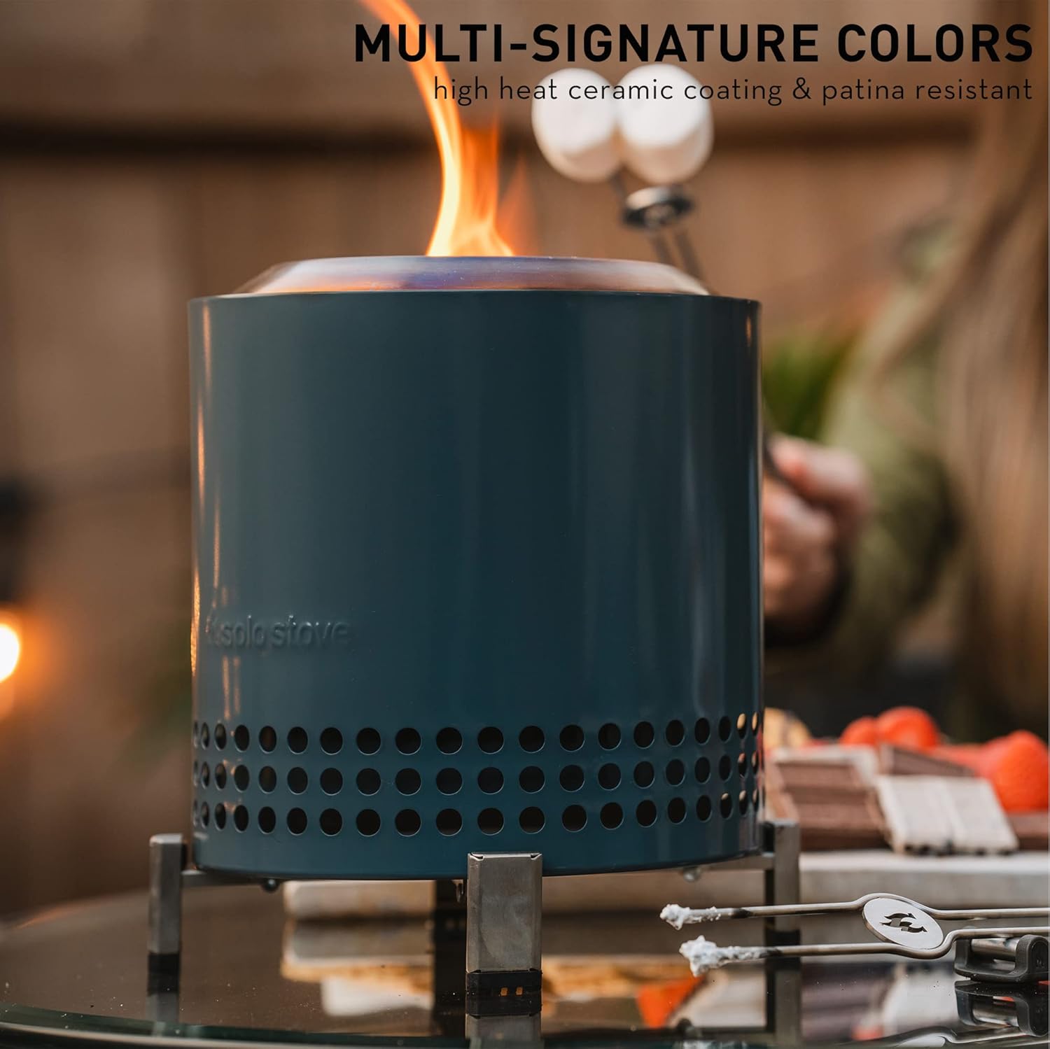 Solo Stove Mesa XL, 7 Inch Tabletop Fire Pit with Stand - Smokeless, Stainless Steel Fire Pit for Camping, Outdoor & Patio- Wood Burning or Pellet Fueled Portable Bonfire, 2.3lbs, Water - Image 9