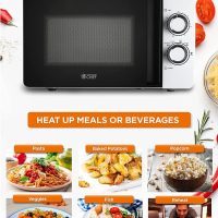 Commercial CHEF Small Microwave 0.7 Cu. Ft. Countertop Microwave with Mechanical Control, White Microwave with 6 Power Levels, Outstanding Portable Microwave with Convenient Pull Handle - Image 2