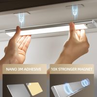 4-Pack Under Cabinet Lighting Wireless,LED Rechargeable Motion Sensor Light Indoor Battery Operated,3 Color Temps&Dimmable Closet Lights with Remote,Under Counter Lights for Kitchen Stairs - Image 9