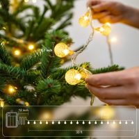 Metaku Globe Fairy Lights Battery Operated 33ft 80LED String Lights with Remote Waterproof Indoor Outdoor Hanging Decorative Christmas Lights for Home Party Patio Garden Wedding - Image 5