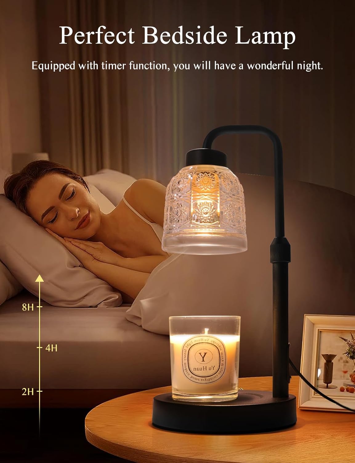 Candle Warmer Lamp with Timer Dimmable, Adjustable Lamp Candle Warmer, Birthday Gifts for Women Mom, Wax Warmer Lamp for Scented Jar, House Warming Gifts New Home Decor - Image 3