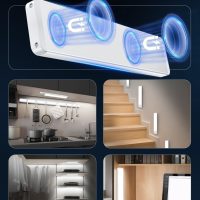 Under Cabinet Motion Sensor Lighting: Dimmable Rechargeable Lights Indoor - Battery Operated Lights - Undercabinet Wireless Closet Light Magnetic Led Light for Kitchen Home Bathroom Counter 5 Pack - Image 8