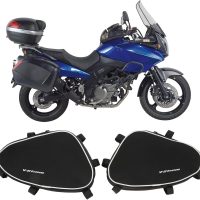 Headerbs Crash Bar Bags, 2PCS Motorcycle Frame Side Bag Repair Tool Placement Package Bag for V Strom DL650 DL1000 - Image 7
