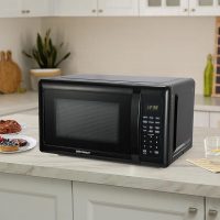 Emerson MW7302B Compact Countertop Microwave Oven with Touch Control, LED Display, 700W, 10 Power Levels, 6 Auto Menus, Glass Turntable and Child Safe Lock, 0.7 Cu., Ft. Black - Image 4