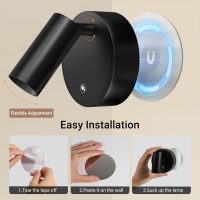 Wireless Led Spotlight Indoor, Rechargeable Uplighting Indoor with Remote Dimmable, 350° Rotate, Battery Powered Ceiling Spotlight for Artwork Painting Tree Plant Picture Lights - Image 3