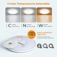 BLNAN Motion Sensor Ceiling Light Wired, 8.7 Inch 3000K 4000K 5000K Selectable LED Flush Mount Light Fixture, Motion Activated Light with Timer for Hallway Stair Walk-in Closet, Non-Dimmable 1 Pack - Image 6