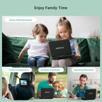 9.5" Portable DVD Player for Kids and Car with 7.5" Swivel Screen, 4-6 Hour Working Time, Car DVD Player with Dual Speakers, Remote Control, Support Sync TV, Region Free USB/SD/AV- Black - Image 7