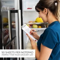 Beautiful Magnetic Notepads for Fridge - Set Of 4 Modern Note pads With Lined Pages to Easily Write Notes & Make Grocery/Shopping Lists - The Perfect To Do Pad w/ Strong Magnets for Your Refrigerator - Image 3