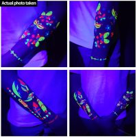 Glow in the Dark Tattoos 172 PCS – Glow in the Dark Party Supplies, Neon Body Paint Be UV Blacklight Reactive Face Temporary Tattoos for Adults, Teens | Neon Accessories, Party Favors & Decorations - Image 2