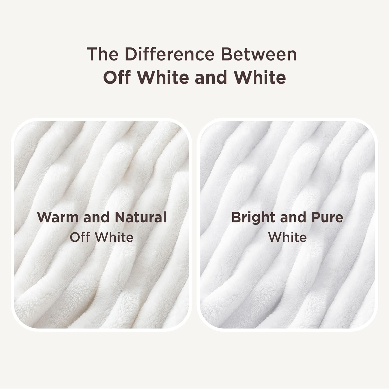 Bedsure GentleSoft Blankets Queen Size for Bed - Cozy Soft Blankets for Women, Cute Large Bedding Fleece Throws for Girls, Off White, 90x90 Inches - Image 8