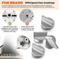 𝟮𝟬𝟮𝟱 𝙐𝙥𝙜𝙧𝙖𝙙𝙚𝙙 W10594481 Gas Range Stove Knobs 5pcs Replaces for Whirlpool Range/Oven WCG97US6DS00 WCG97US0DS00 - W10594481 Stainless Steel Cooker Stove Control Knobs Replaces AP6023301 - Image 5