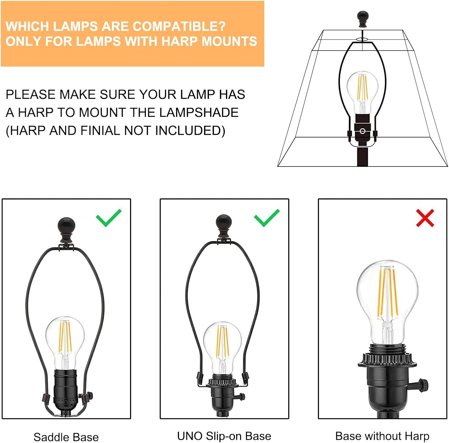 Lamp Shades Set of 2, 8''x8''Top, 13''x13''Bottom 10'' Height, Beige Square Lampshades Replacement Lamp Shades Natural Linen Hand Crafted for Table Lamps Floor Lamps Pendent Light, Assembly Required - Image 5