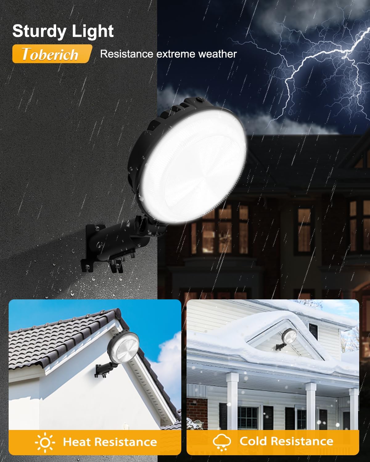 LED Barn Light, 150W 20000LM Yard Area Lights Dusk to Dawn Outdoor Lighting with Photocell 6500K Adjustable Angle Daylight IP66 Waterproof Street Lights for Security/Farmhouse/Garage - Image 4