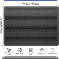 Stove Top Cover for Electric Stove - 29.8"L x 20.9" Extra Large Silicone Stove Top Cover Glass Cooktop Protector,Range Covers for Electric Stove,Heat Resistant Thick Stove Cover Mat,Black - Image 2