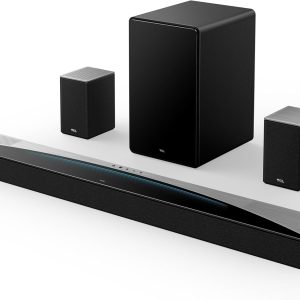 TCL Q85H Q Class 7.1.4 Channel Sound Bar with Dolby Atmos, DTS:X, Ray Danz Technology, Wireless Subwoofer, Wireless Surround Speakers, and Bluetooth Music Streaming