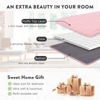 Fluffy Pink Rug for Bedroom Girls, 5x7 Soft Fuzzy Plush Shag Area Rug for Living Room, Cute Comfy Throw Rug for Kids, Non-Slip Indoor Shaggy Floor Carpet for Nursery Teen Dorms Home Decor Aesthetic - Image 7