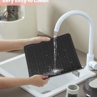 Silicone Stove Mat, 28 x 20 inch StoveTop Cover Protector, Extra Large Dish Drying Mat for Kitchen, Glass Top Electric Stove Cooktop Cover, Heat Resistant Mat(Black) - Image 6