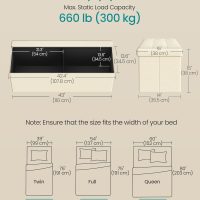 SONGMICS MAZIE Collection - 43 Inches Folding Storage Ottoman Bench, Ottoman Foot Rest, End of Bed Bench, Storage Chest, Load 660 lb, for Living Room, Bedroom, Entryway, Cream White ULSF77BE - Image 2