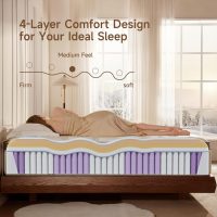 Queen Mattress, 12 inch Queen Size Cool Memory Foam Mattresses for Pressure Relief, Medium Firm Hybrid Mattress in a Box, CertiPUR-US Certified - Image 3