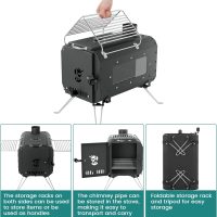 Gaomon Outdoor Portable Wood Stove, Tent Stove,Wood Burning Stove for Camping,Cast Iron Wood Stove,Tent Heaters for Camping, Includes Chimney Pipes ans View Glass,Ice-fishing, Cookout, Hiking, Travel - Image 7