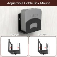 Cable Box Mount,Adjustable Wall Mount Holder for Small and Narrow Devices Like Cable Boxes,DVD Players,Modems,Streaming Media Devices and Other Media Players - Image 2