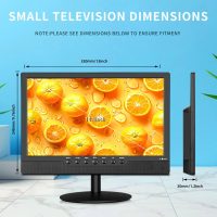 14 inch Flat Screen TV,Small TV with Digital ATSC Tuner,Antenna,Remote and HDMI/USB Ports,12 Volt Charger Cable for Car/Kitchen - Image 5