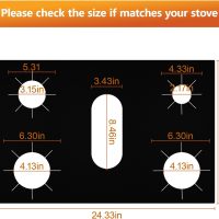 2 Pack Stove Top Covers for Samsung Gas Range Non-Stick 5 Burner Stove Top Covers for Gas Burners Stove Guard for Gas Stoves Reusable Washable Stove Protectors Keep Stove Clean - Image 2