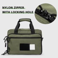 Small Range Bag For 2 Pistols Gun Range Bags For Handguns And Ammo Dual Pistol Handgun Revolver Hunting Bag Gun Carrying Case/Lockable Zippers - Image 3