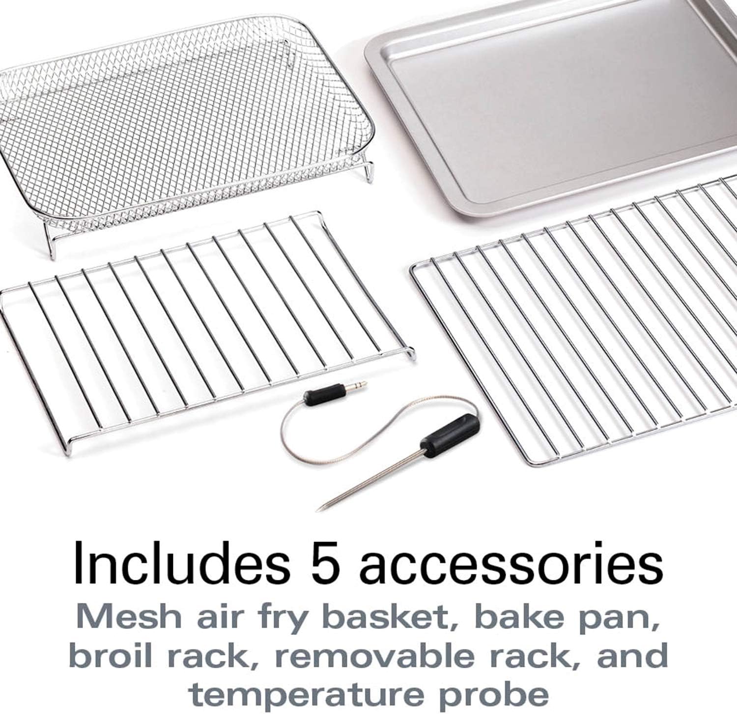 Hamilton Beach Professional Sure-Crisp Digital Toaster Oven Air Fryer Combo, 1500W, Fits 12” Pizza 6 Slice Capacity, Temperature Probe, Stainless Steel (31243) - Image 6