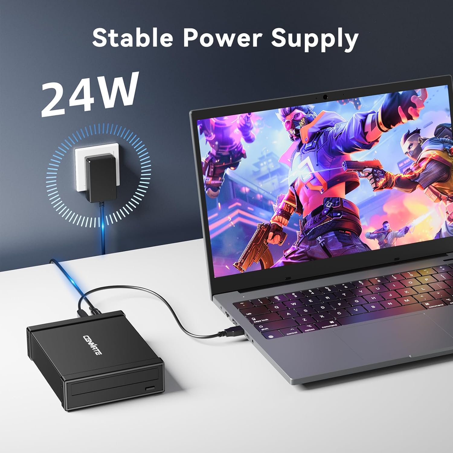 5.25" Blu-Ray/CD/DVD SATA Drive enclosure with USB A/C 3.0, 5.25 drive enclosure, Optical Drive Enclosure, Aluminum Alloy, Hot swappable(Optical Drive not included) - Image 7