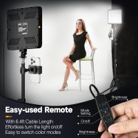 2-Pack LED Video Light Kit with Phone Holder & Barndoor, 2800-7000K Dimmable Studio Lighting for Video Recording, Live Streaming, YouTube, Vlogging, Photography, Makeup, Content Creation, Podcast - Image 3