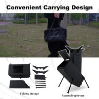 Rocket Stove Wood Burning Camp Stove Rocket Stove for Cooking Portable Wood Mini Burning Stove, Fire Camping Stove for Cooking backyard cooking Camping grill outdoor events BBQ Comes with storage bag - Image 3