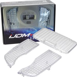 iJDMTOY 3pc JDM Crystal Clear Interior Map and Dome Light Lens Covers Compatible With 2010-15 Toyota Prius XW30 & 2012-17 Prius V ZVW40/41