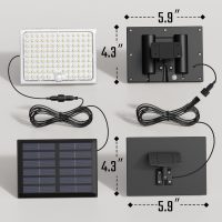 SUPERDANNY Solar Outside Lights with 113 Bright LEDs 7000K, Motion Sensor Outdoor Flood Lights Dusk to Dawn with 16ft Cable IP65 Waterproof, Security Light for Garden Barn Porch 2 Pack - Image 7