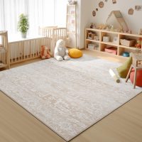 5x7 Area Rugs for Living Room, Beige Floral Washable Rugs for Dining Room, Bedroom, Home Office, Vintage Non-Slip Thin Rug - Image 8