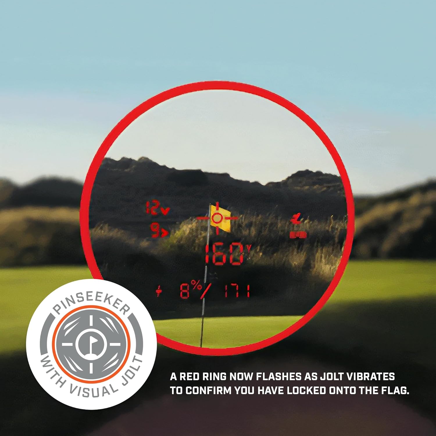 Bushnell Pro X3+ Golf Rangefinder with Wind Speed and Direction,1300 Yard Range,7X Magnification, Pin Locking with Visual Jolt - Image 12