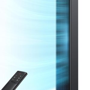 Dreo Tower Fan for Bedroom, Upgraded DC 9 Speeds 25dB Ultra-Quiet Floor Fan, 90° Oscillating Fans with 28ft/s Velocity, 12H Timer, Standing Fan, Bladeless Fan Powerful for Home Office Room