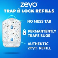 Zevo Flying Insect Trap Refill - for The Zevo MAX & Standard Indoor Fly Trap - Catch Gnats, House & Fruit Flies - Easy to Use - Mess-Free Disposal (4 Refill Cartridges) - Image 6
