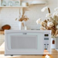 COMMERCIAL CHEF 1.6 Cubic Foot Microwave with 10 Power Levels, Small Microwave with Push Button, 1000 Watt Microwave with Digital Control Panels, Countertop Microwave with Timer, White - Image 5