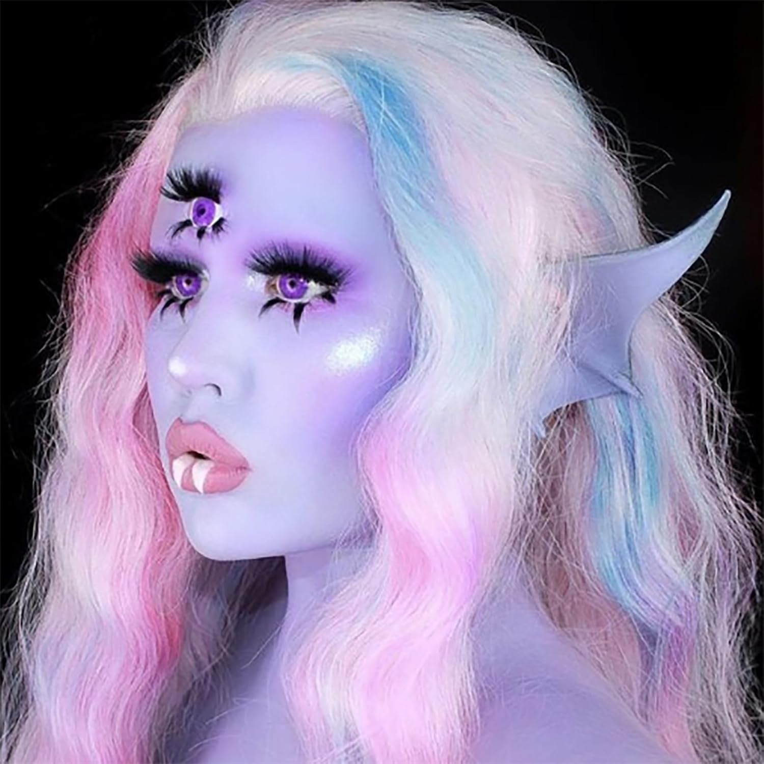 Mysense Pastel Purple Face Body Hair Paint Stick,Water Based Washable Temporary Hair Color,Non-toxic Cream Body Paint for Adults and Children Halloween Costume Ursula Cosplay Makeup,0.5oz - Image 6