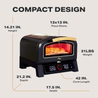 Current® Model P Smart Electric Pizza Oven, 12-Inch, 850°F Max, 5 Cooking Modes, App Connectivity for Temperature Monitoring & Custom Cooking Times, Compact for Indoor & Outdoor Use, Beige - Image 6