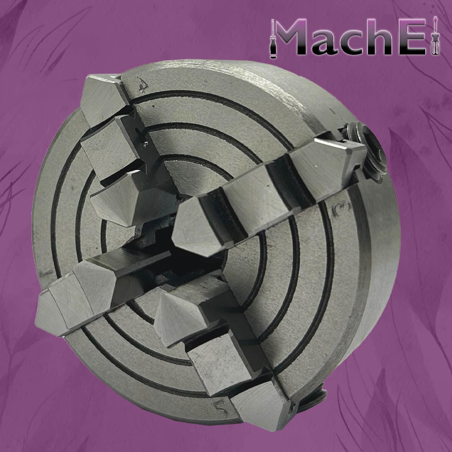 MachEl Lathe Spindle Adapter - Convert Shopsmith Mark V 5/8" Spindle to M14 x 1 Thread for 70 mm 4-Jaw Independent Chuck - Image 6