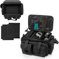 DSLEAF Tactical Pistol Range Bag with 4 Pistol Cases, Padded Gun Duffle Range Bag with 16X Magazine Slots and Extra Pockets for Ammo and Essentials (Patent Design) - Image 2