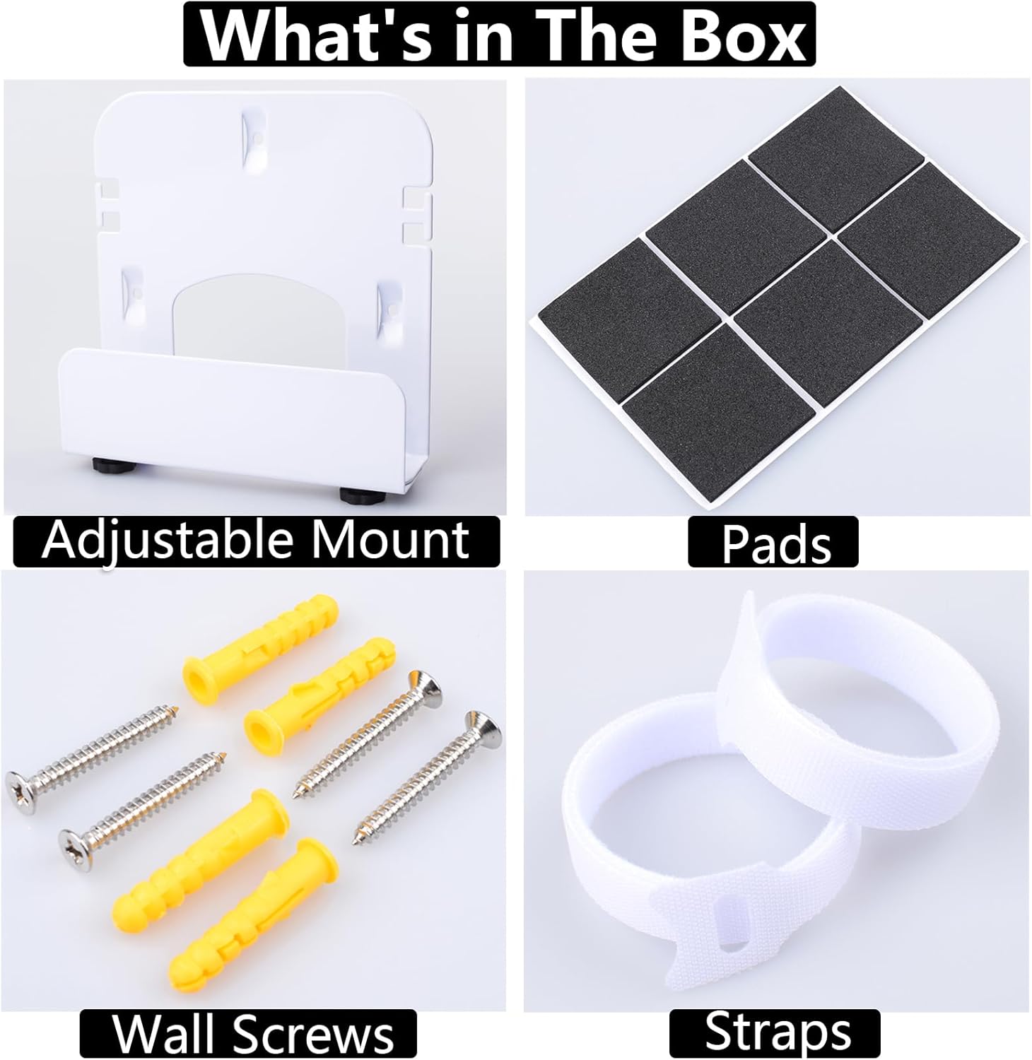 Gmailmall Cable Box Mount Modem Adjustable Wall Mount for Most Narrow Media Players Compatible with Roku, Router, Fire TV, M4 Mac mini, Beelink, Cable Box, and Other Streaming Media Players - Image 7
