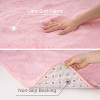 Ultra Soft Pink Rugs for Bedroom 4x6 Feet, Fluffy Shag Area Rugs for Living Room, Large Comfy Furry Rug for Girls Kids Baby Room Decor, Non Slip Nursery Modern Indoor Fuzzy Floor Carpet - Image 4