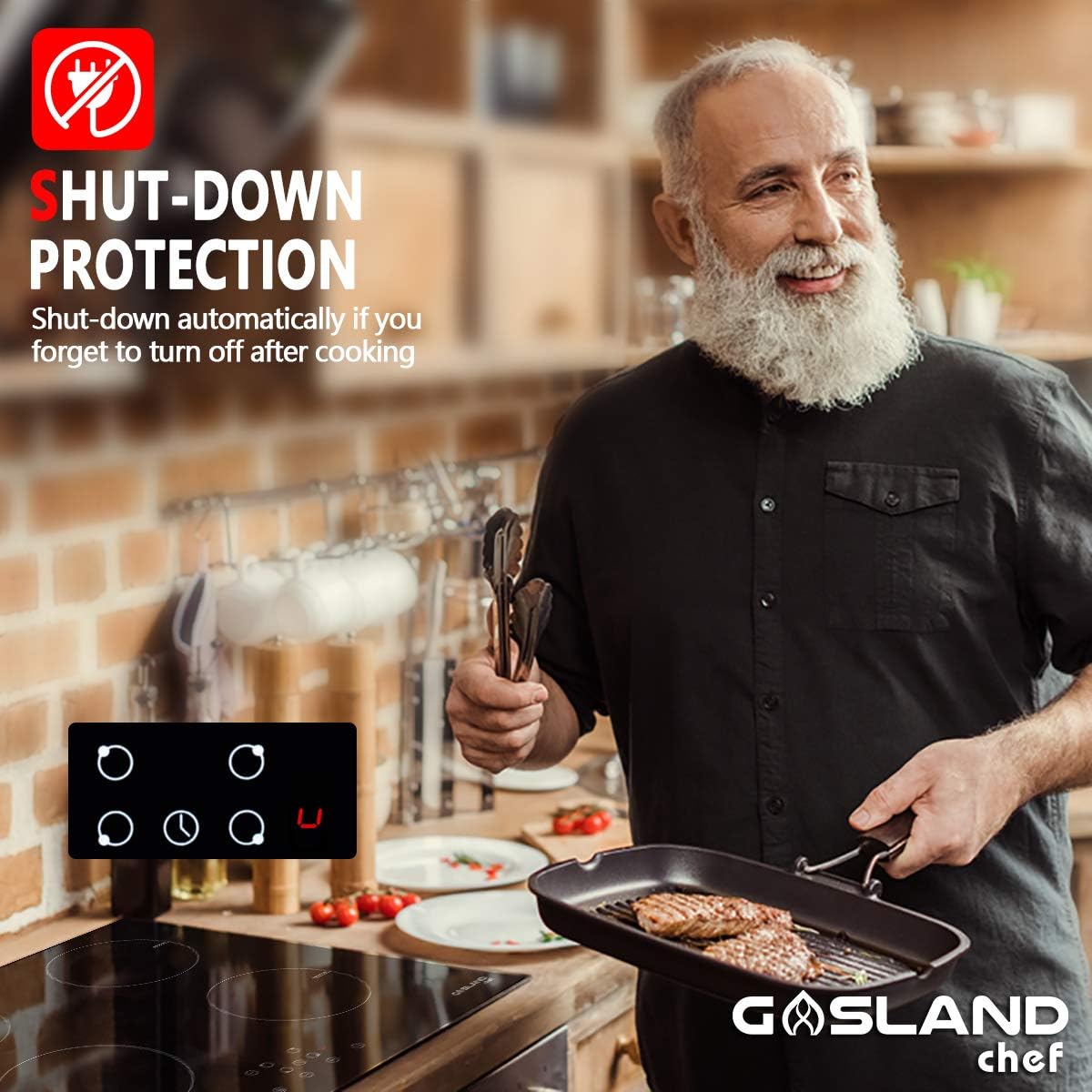 GASLAND Chef Induction Cooktop 30 Inch, Built-in Electric Cooktop 4 Burners Electric Stove Top, Sensor Control Induction Hob with Child Safety Lock and Timer 240V - Image 7