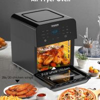 Nuwave Brio 15.5Qt Air Fryer Rotisserie Oven, X-Large Family Size, Powerful 1800W, 4 Rack Positions, 50°-425°F Temp Controls, 100 Presets & 50 Memory, Integrated Smart Thermometer, Linear T Technology - Image 5