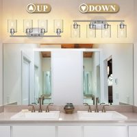4-Light Bathroom Light Fixtures,Brushed Nickel Vanity Lighting Fixtures,Modern Wall Lighting Sconces for Mirror Bedroom Living Room Vanity Table Hallway - Image 6