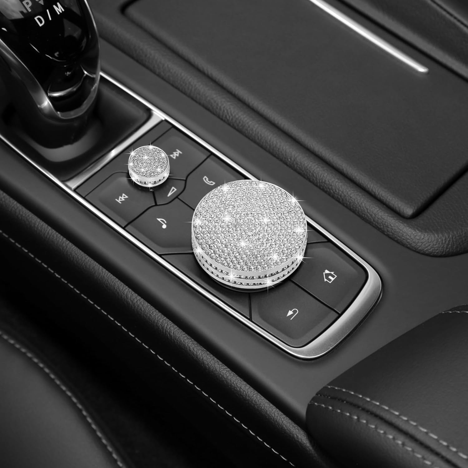 TOMALL Bling Center Console Multimedia Knob Button Cover Compatible with Cadillac CT5 CT6 XT4 XT5 XT6 Crystal Media Button Cover Trim Bling Interior Modification Trims for Car Accessories - Image 5